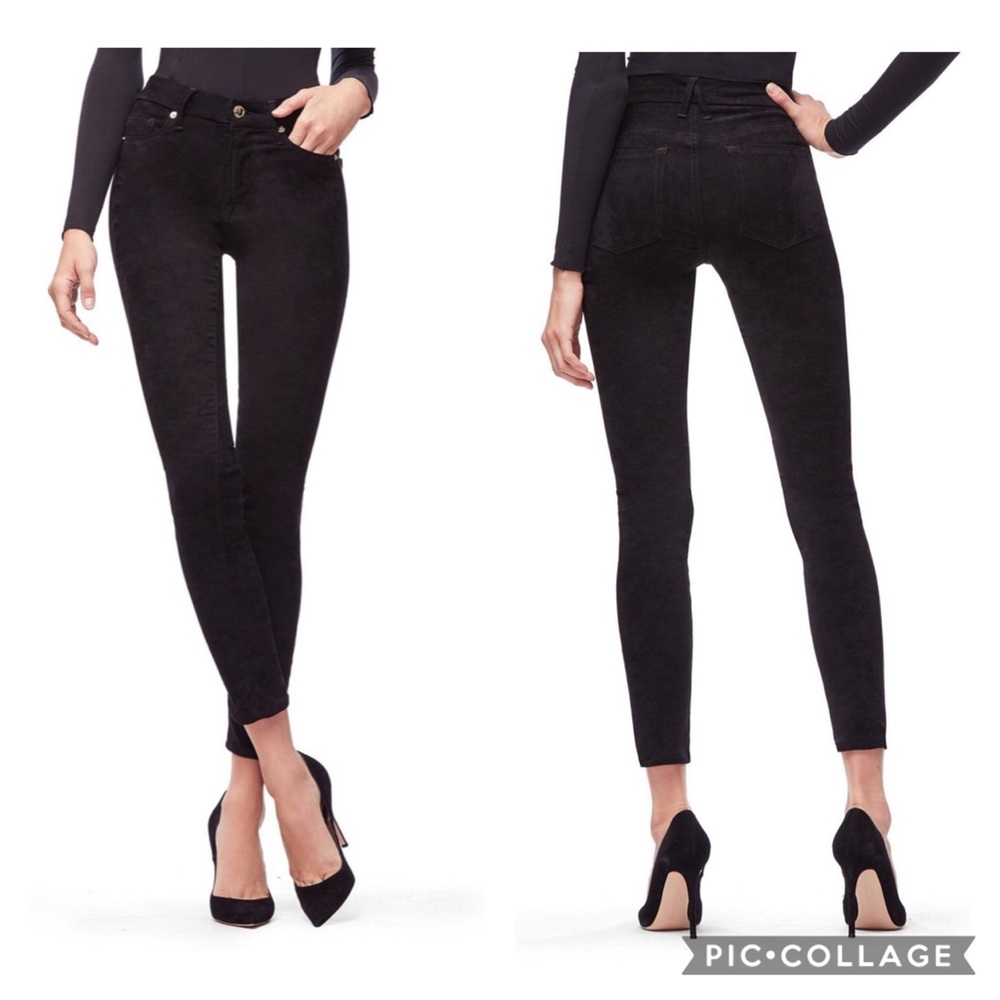 New! Good American Good Legs Suede Like Jeans